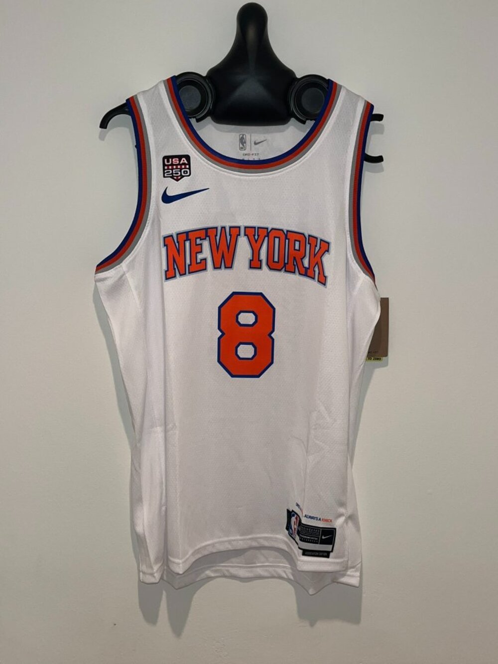 OG Anunoby #8 New York Knicks Finals Jersey 2026 White Men's Sizes NWT